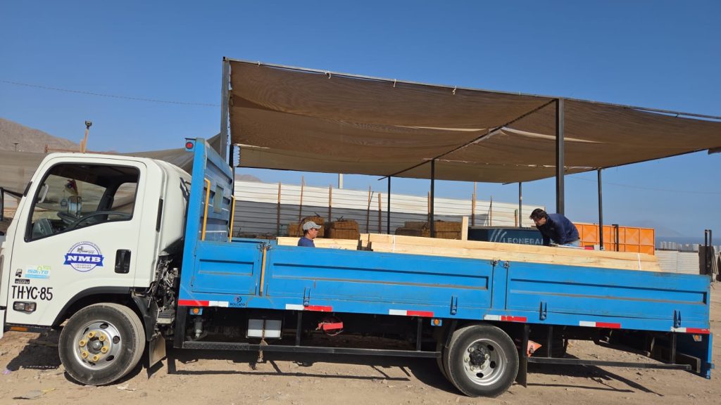 Transporte de madera en camión profesional